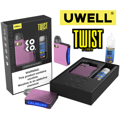 Uwell Caliburn AK3 Kit + Daddy’s Vapor 10mL Salts 50mg | Berry Medley Lemonade