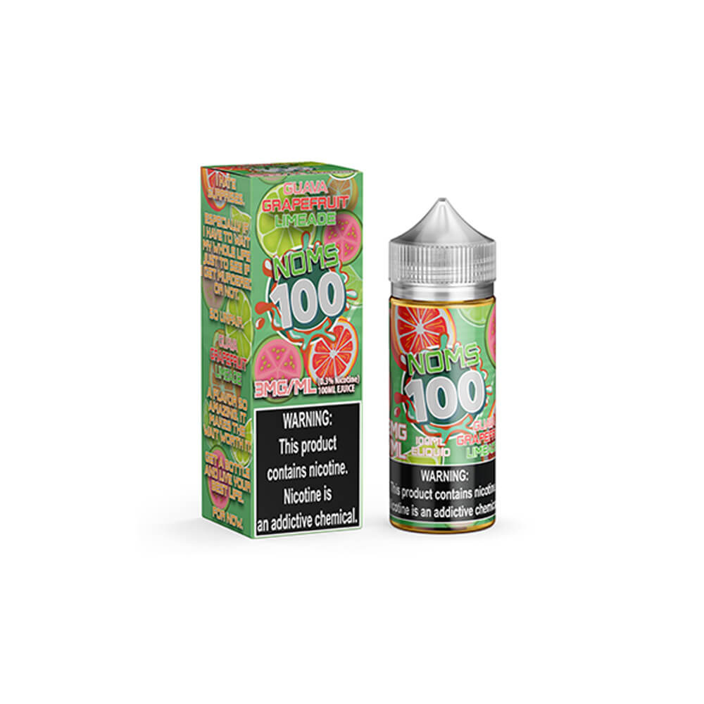 Noms 100 Series E-Liquid 100mL (Freebase) | Guava Grape Fruit Limeade with packaging