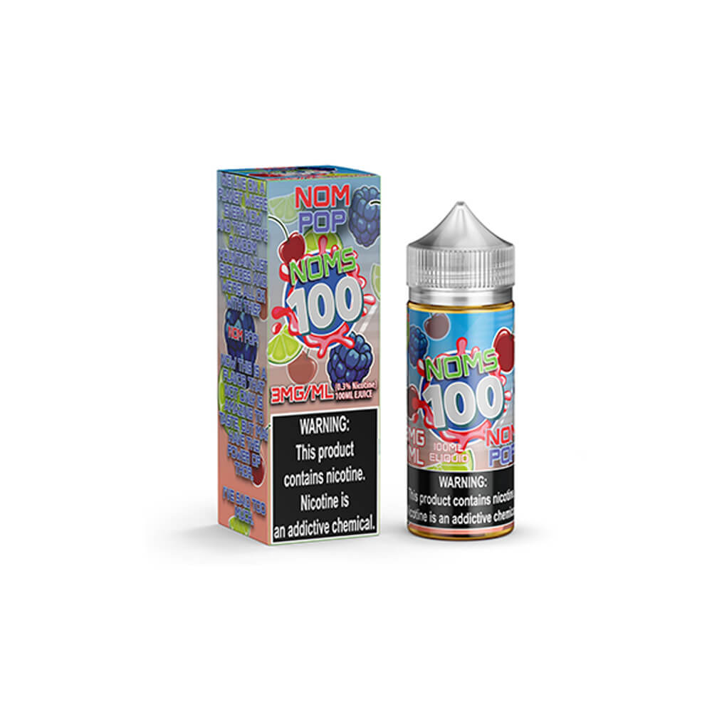 Noms 100 Series E-Liquid 100mL (Freebase) | Nom Pop with packaging