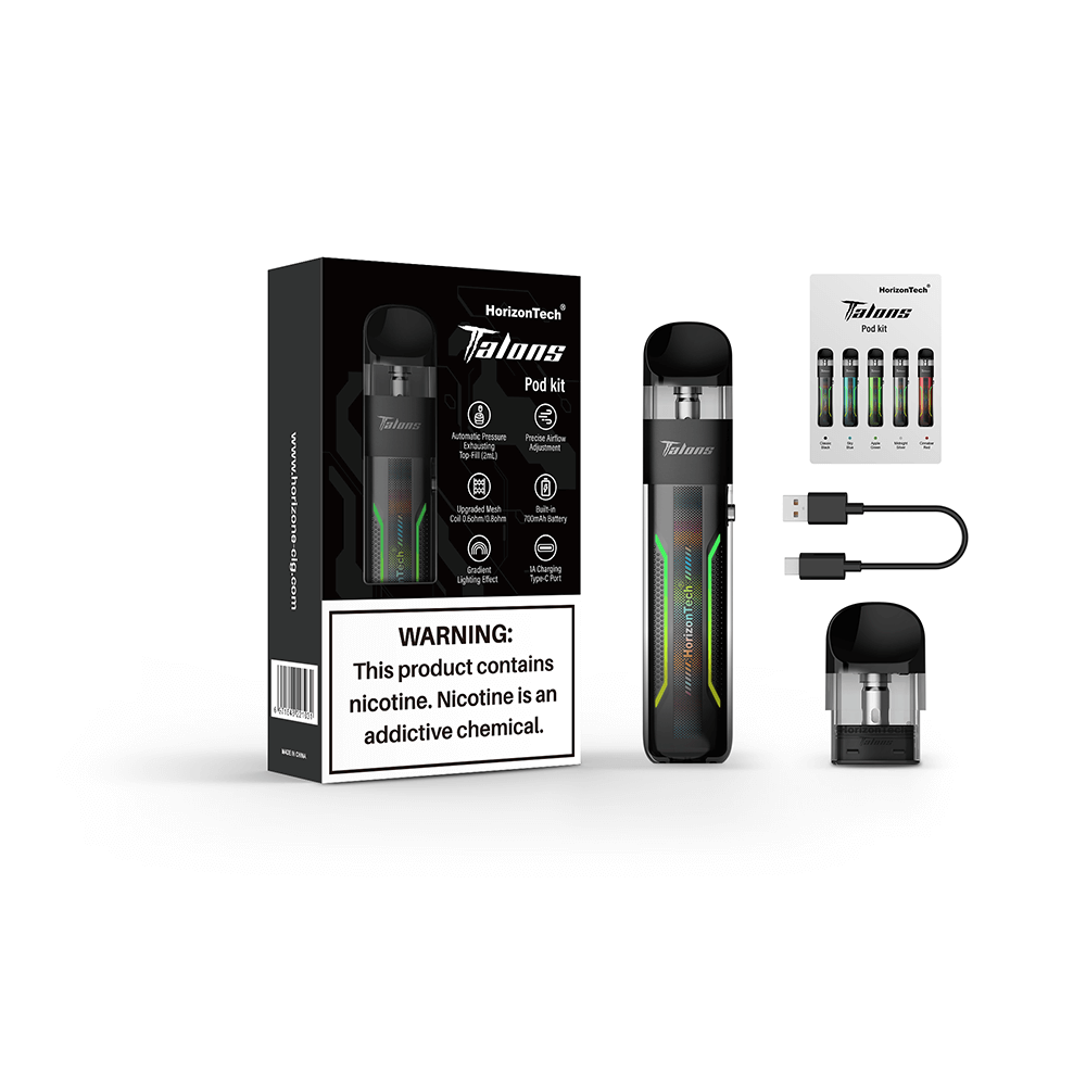 HorizonTech Talons Starter Kit (Pod System) | Classic Black with packaging