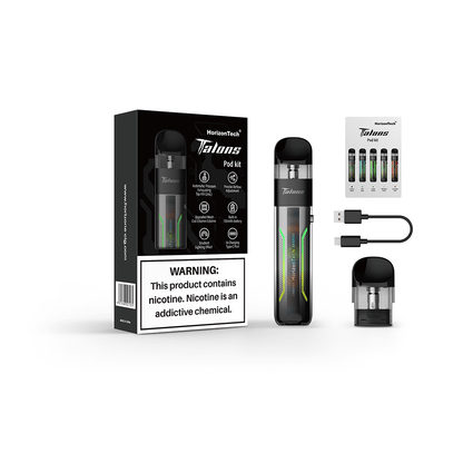 HorizonTech Talons Starter Kit (Pod System) | Midnight Silver with packaging