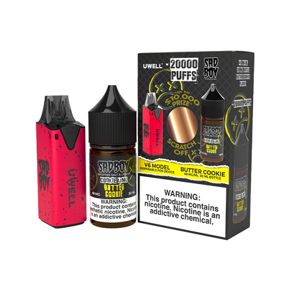 Collab Bundle – Uwell V6 Disposable Device + Daddy’s Vapor 30mL Juice | Butter Cookie