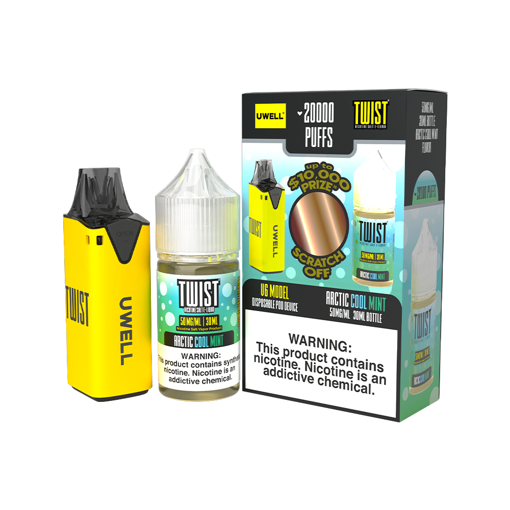 Collab Bundle – Uwell V6 Disposable Device + Daddy’s Vapor 30mL Juice | Artic Cool Mint