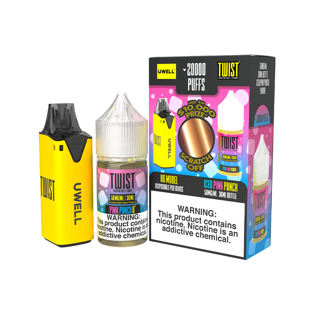 Collab Bundle – Uwell V6 Disposable Device + Daddy’s Vapor 30mL Juice | Iced Pink Punch