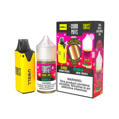 Collab Bundle – Uwell V6 Disposable Device + Daddy’s Vapor 30mL Juice | Watermelon Madness