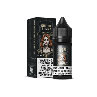 Suicide Bunny Salt Series E-Liquid 30mL (Salt Nic) | Mother's Milk and Cookie with packaging