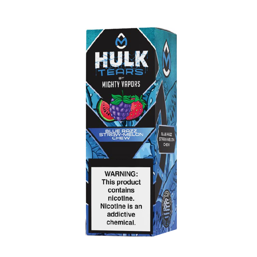 Hulk Tears Salt Series E-Liquid 30mL (Salt Nic) - Hulk Tears Blue Razz Straw-Melon Chew