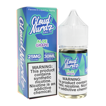 Cloud Nurdz Salt Series E-Liquid 30mL (Salt Nic) - Aloe Grape with packaging 