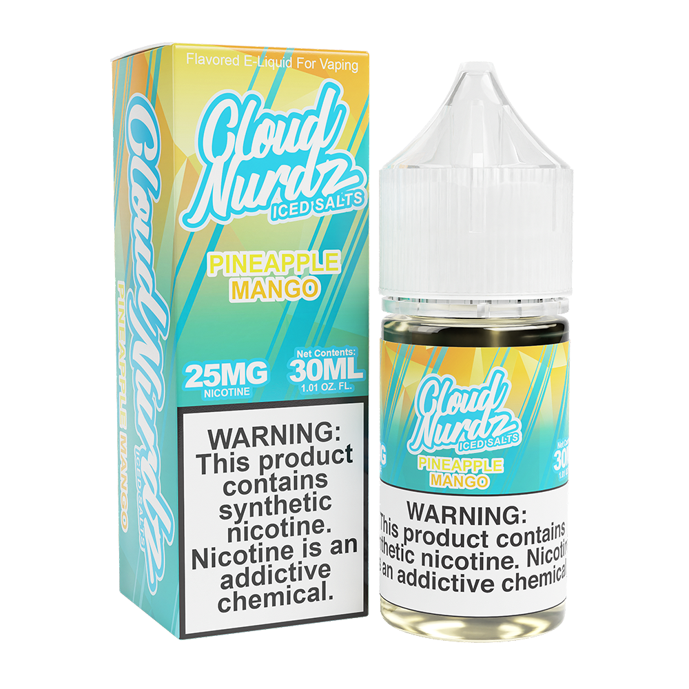 Cloud Nurdz Salt Series E-Liquid 30mL (Salt Nic) - Pineapple Mango Ice with packaging