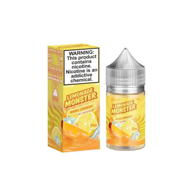 Jam Monster Salt Series E-Liquid 30mL 24mg (Original, Ice, Custard, Fruit) | Mango Lemonade