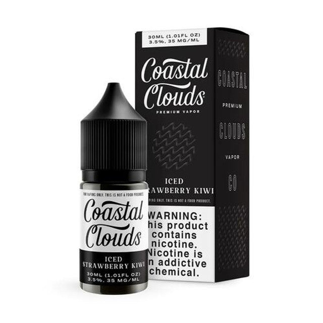 Coastal Clouds Salt Series E-Liquid 30mL (Salt Nic) | Iced Strawberry Kiwi with packaging