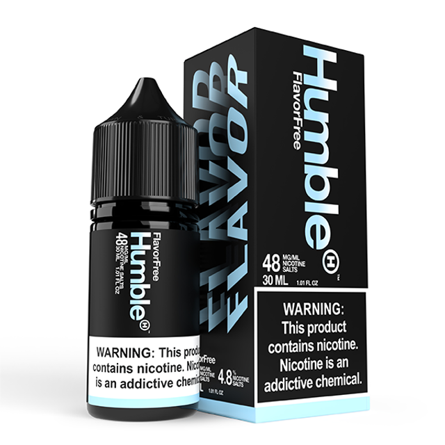 Humble Salt Series E-Liquid 30mL (Salt Nic) Flavor Free with packaging