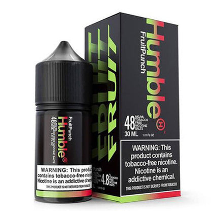 Humble Salt Series E-Liquid 30mL (Salt Nic) Fruit Punch with packaging