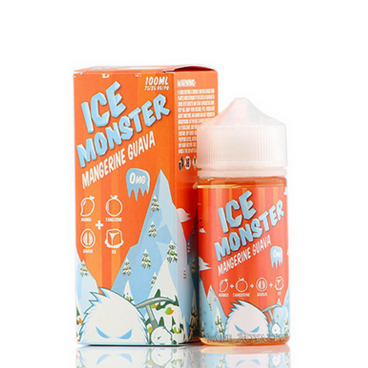 Jam Monster Ice Series E-Liquid 100mL (Freebase) Mangerine Guava with packaging