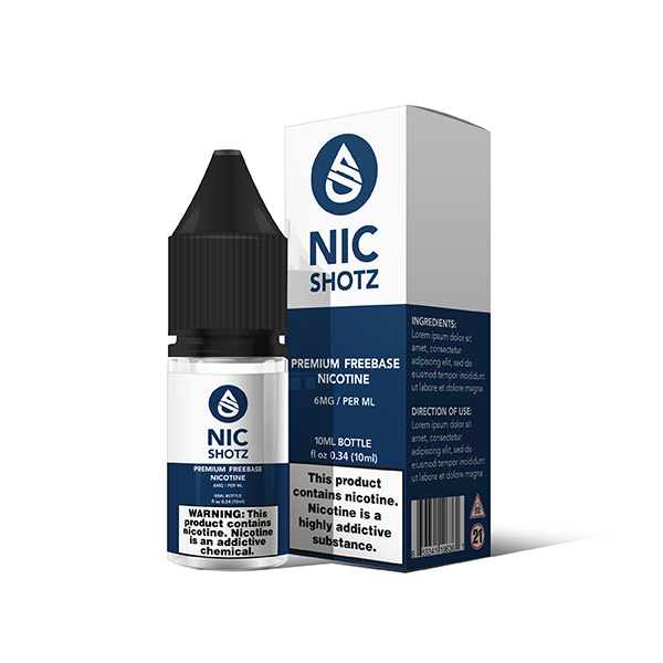 Nic Shotz 10mL 6mg with Packaging