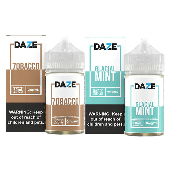 7Daze TF-Nic Series E-Liquid 100ml (Freebase) | 3mg Group Photo with Packaging