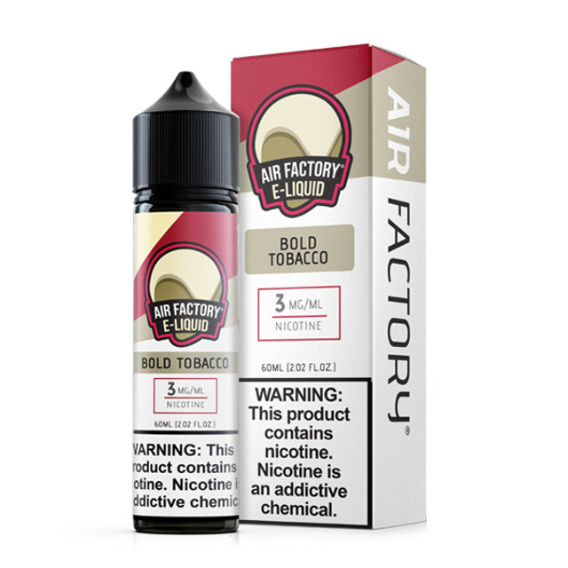 Air Factory E-Juice 60mL (Freebase) Bold Tobacco with packaging