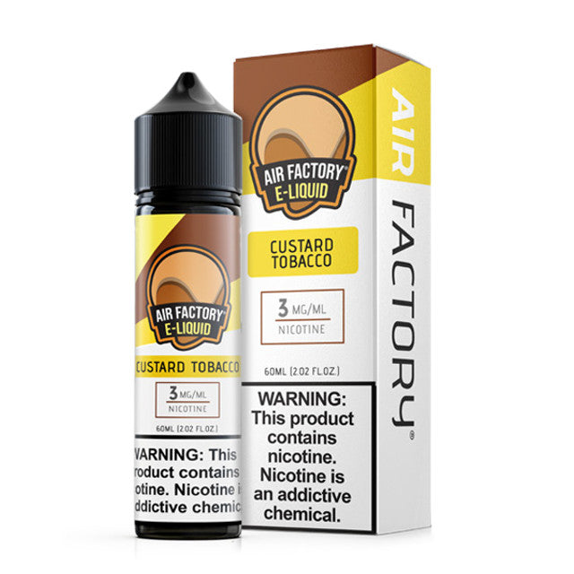 Air Factory E-Juice 60mL (Freebase) Custard Tobacco with packaging
