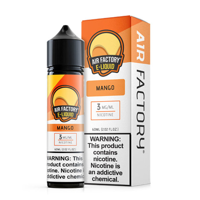 Air Factory E-Juice 60mL (Freebase) Mango with packaging