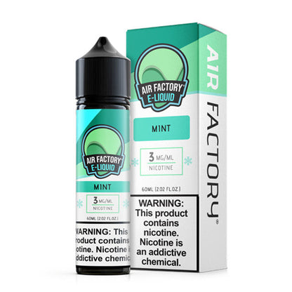 Air Factory E-Juice 60mL (Freebase) Mint with packaging