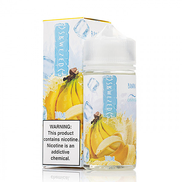 Skwezed 100mL E-Liquid Series (Freebase) | Banana Ice with packaging