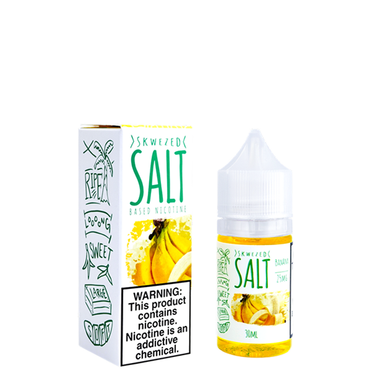 Skwezed Salt Series E-Liquid 30mL (Salt Nic) Banana with Packaging