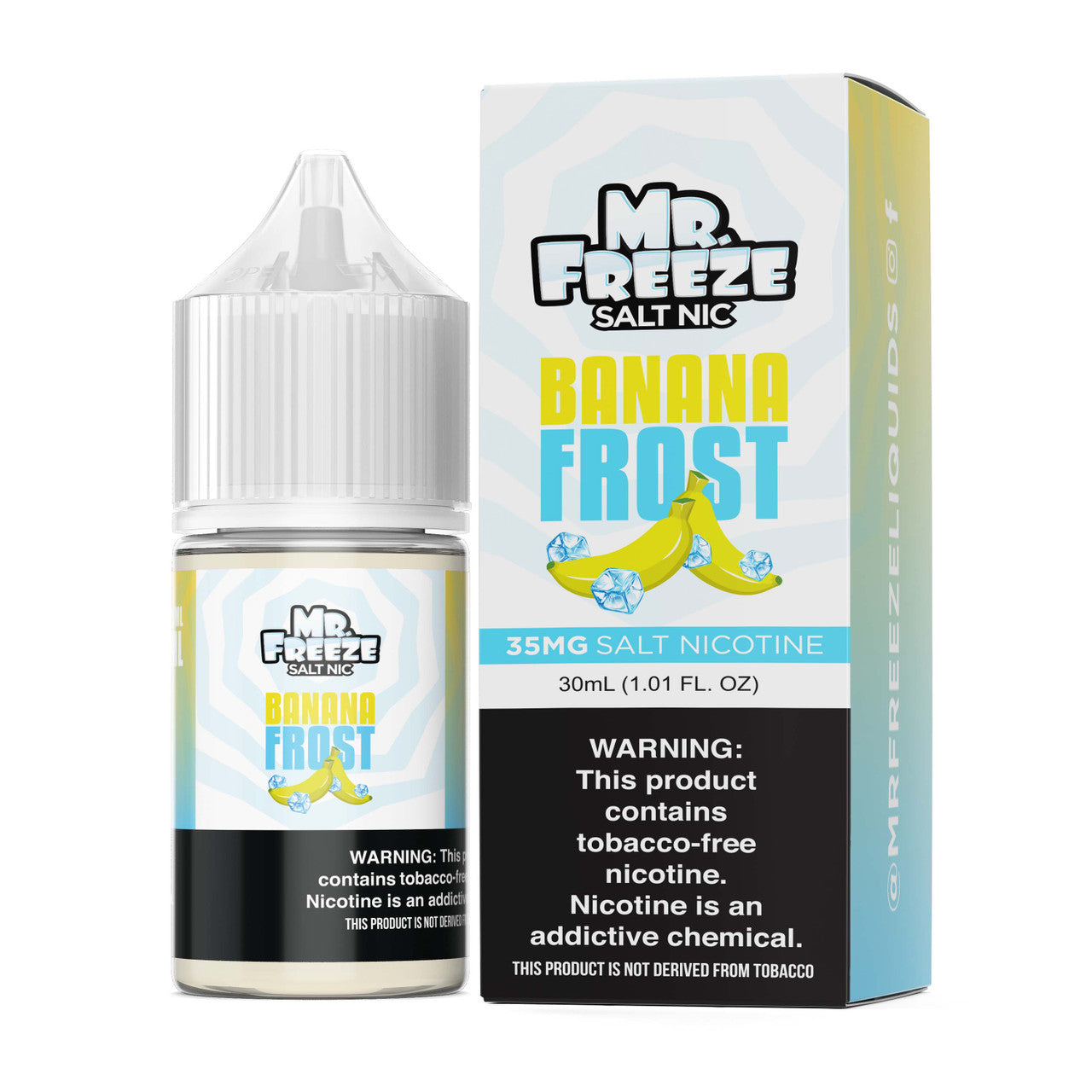 Mr. Freeze TFN Salt Series E-Liquid 30mL (Salt Nic)  Banana Frost with Packaging