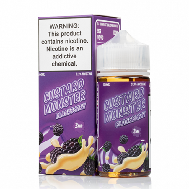 Jam Monster Custard Series E-Liquid 100mL (Freebase) Blackberry