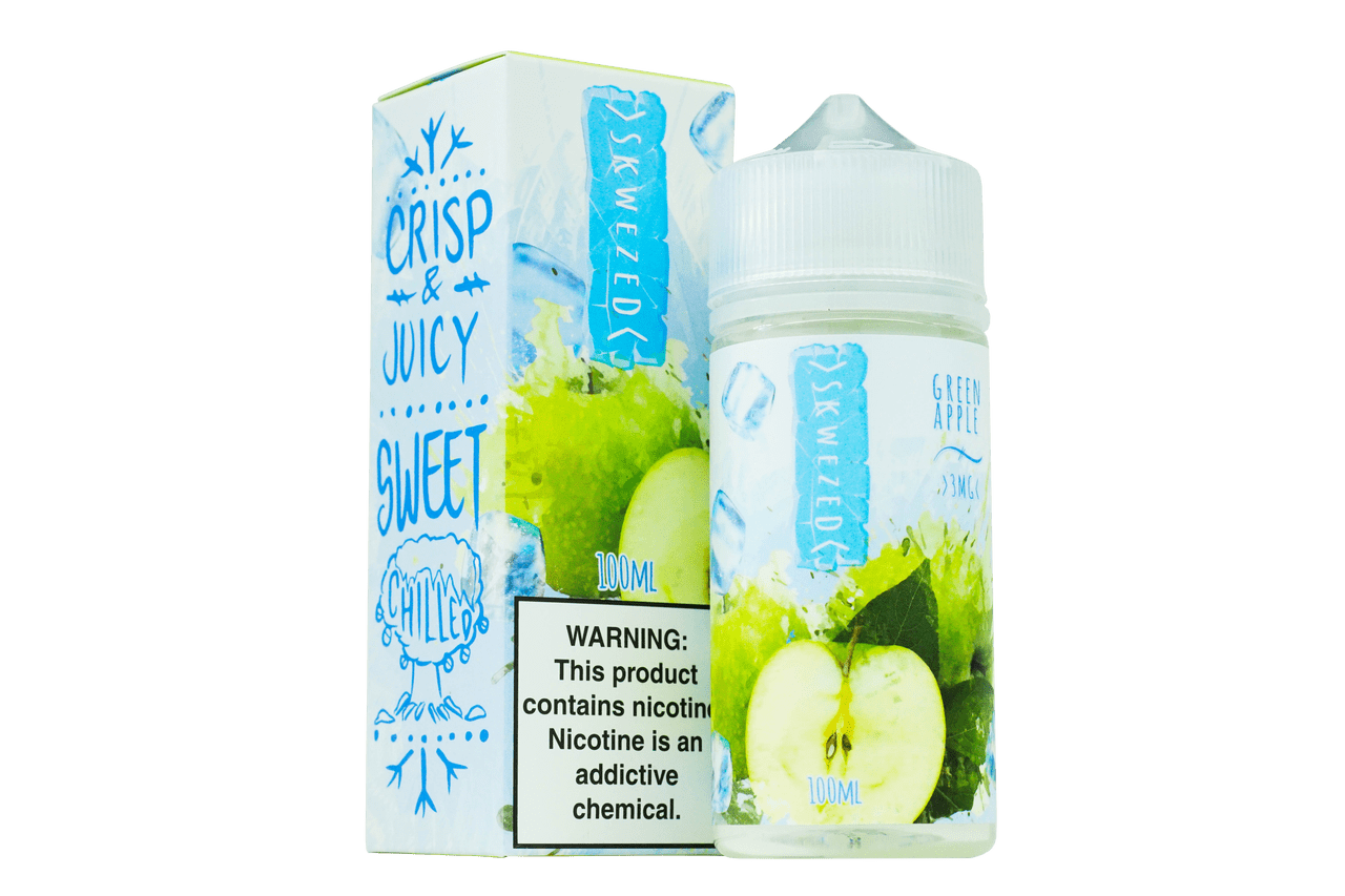 Skwezed 100mL E-Liquid Series (Freebase) | Green Apple with packaging