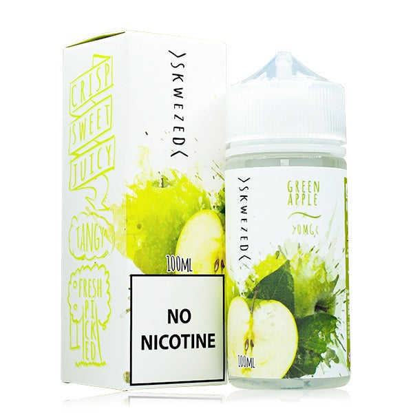 Skwezed 100mL E-Liquid Series (Freebase) | Green Apple with packaging