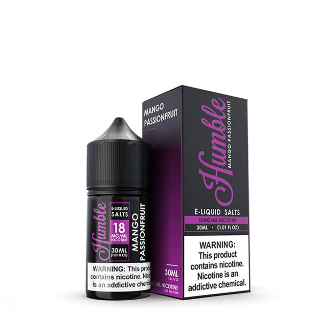 Humble Salt Series E-Liquid 30mL (Salt Nic) Mango Passion Fruit with packaging