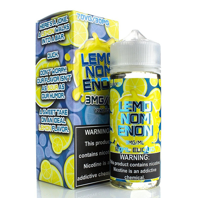 Nomenon and Freenoms Series E-Liquid 120mL (Freebase) | Lemonomenon with packaging