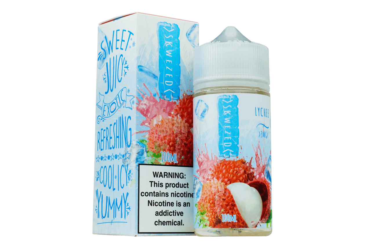 Skwezed 100mL E-Liquid Series (Freebase) | Lychee Ice with packaging