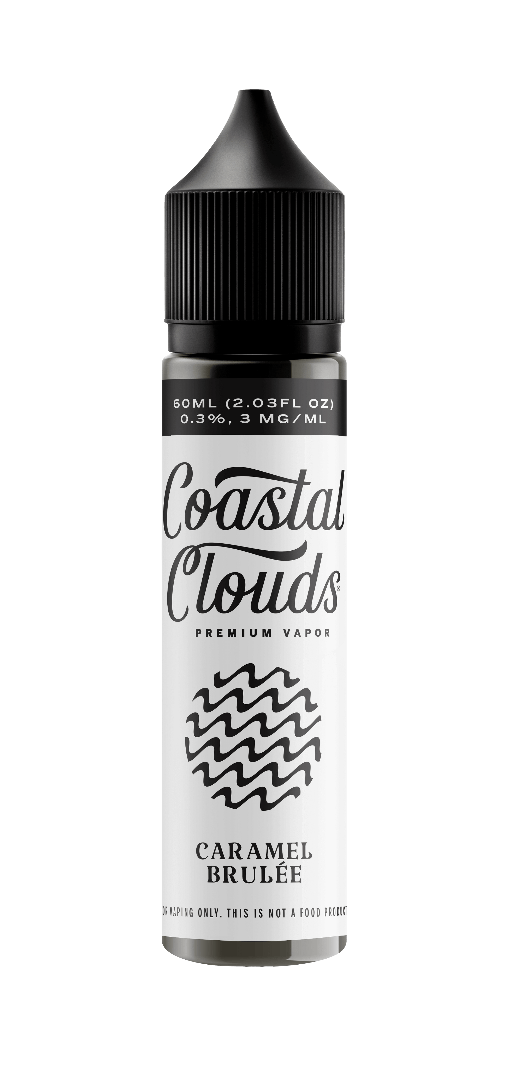 Coastal Clouds 60mL E-Liquid Series (Freebase) | Caramel Brulee