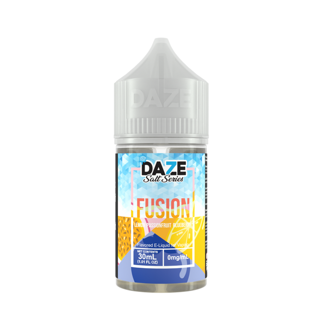 7Daze Fusion Salt Series E-Liquid 30mL (Salt Nic) Lemon Passionfruit Blueberry Iced