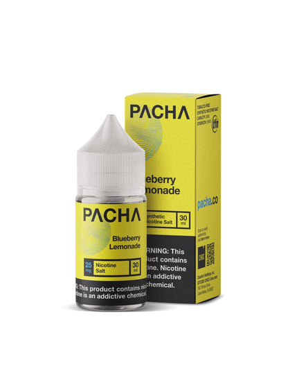 Pachamama TFN Salt Series E-Liquid 30mL (Salt Nic) | Blueberry Lemonade with packaging