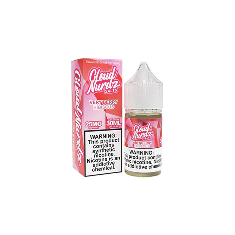 Cloud Nurdz Salt Series E-Liquid 30mL Very Berry Hibiscus with packaging