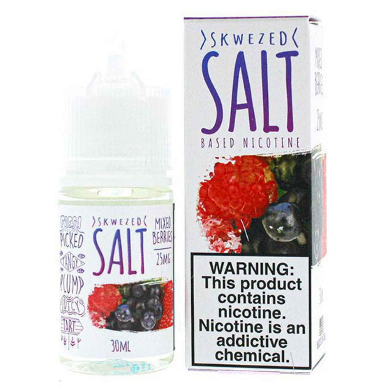 Skwezed Salt Series E-Liquid 30mL (Salt Nic) Mixed Berries with Packaging