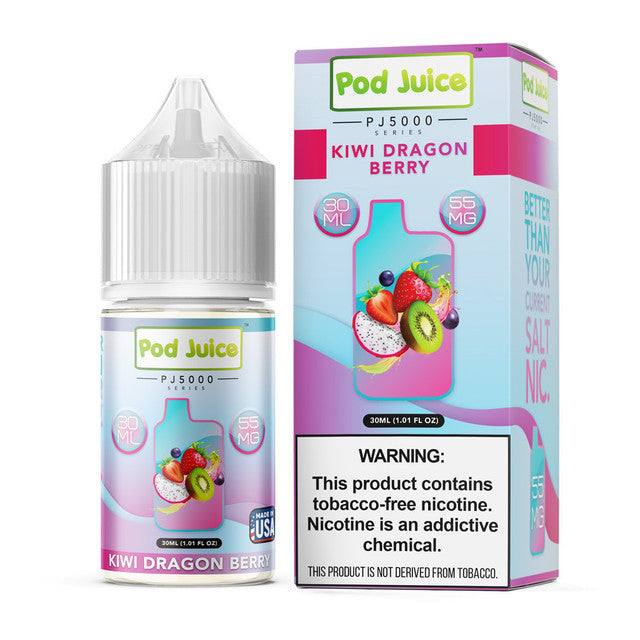 Pod Juice TFN PJ5000 Salt Series E-Liquid 30mL | Kiwi Dragon Berry with packaging