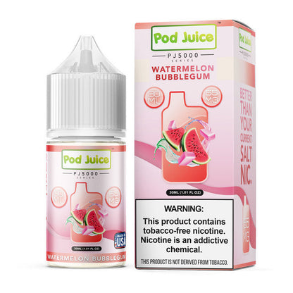Pod Juice TFN PJ5000 Salt Series E-Liquid 30mL | Watermelon Bubblegum with packaging