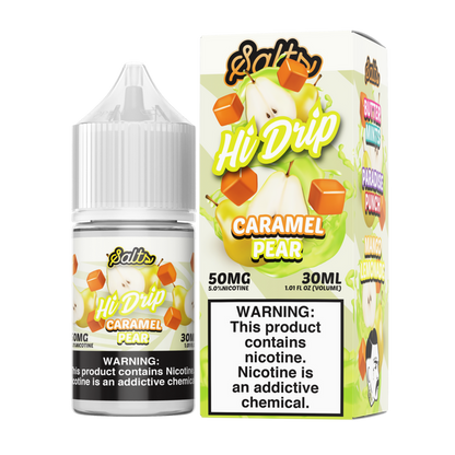 Hi-Drip Salt Series E-Liquid 30mL (Salt Nic) | Caramel Pear with packaging