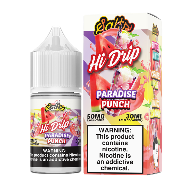 Hi-Drip Salt Series E-Liquid 30mL (Salt Nic) | Paradise Punch with packaging