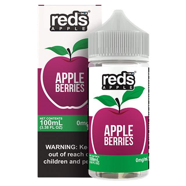 7Daze Reds E-Liquid 100mL (Freebase) Berries with packaging