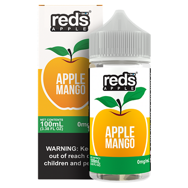 7Daze Reds E-Liquid 100mL (Freebase) Mango with packaging