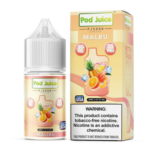 Pod Juice TFN PJ5000 Salt Series E-Liquid 30mL | Malibu with packaging