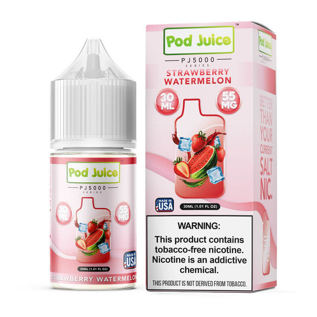 Pod Juice TFN PJ5000 Salt Series E-Liquid 30mL | Strawberry Watermelon with packaging