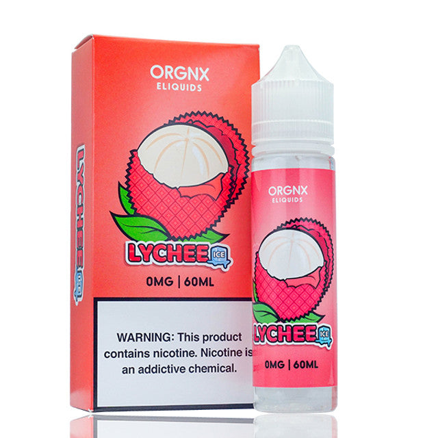 ORGNX Series E-Liquid 60mL (Freebase) | Lychee Ice with packaging