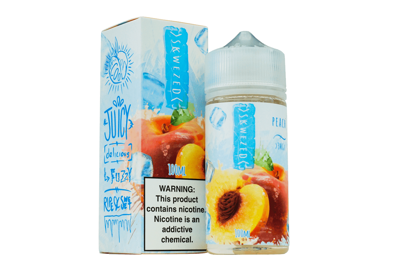 Skwezed 100mL E-Liquid Series (Freebase) | Peach Ice with packaging