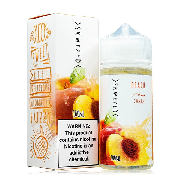 Skwezed 100mL E-Liquid Series (Freebase) | Peach with packaging