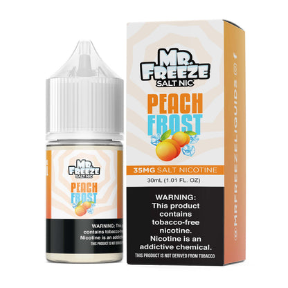 Mr. Freeze TFN Salt Series E-Liquid 30mL (Salt Nic)  Peach Frost with Packaging
